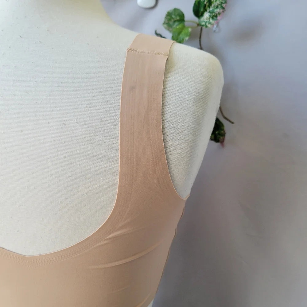 NEW SKIMS Naked Plunge Longline Bra Clay S - Picture 7 of 11